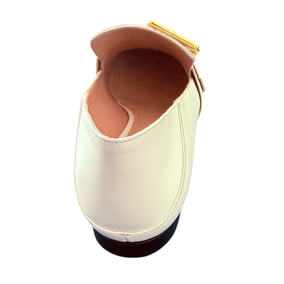 Bally Women’s Janelle Buckled Leather Loafers | Color: Bone (EU 38.5; NWT & Box) - Picture 6 of 16